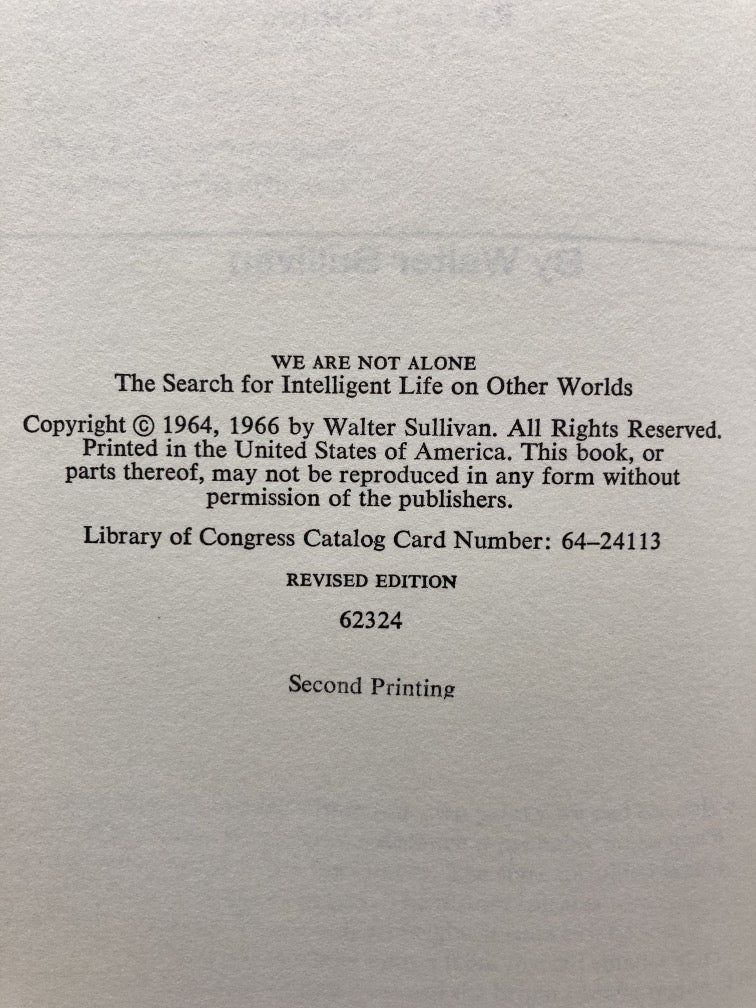 We Are Not Alone: The Search for Intelligent Life on Other Worlds