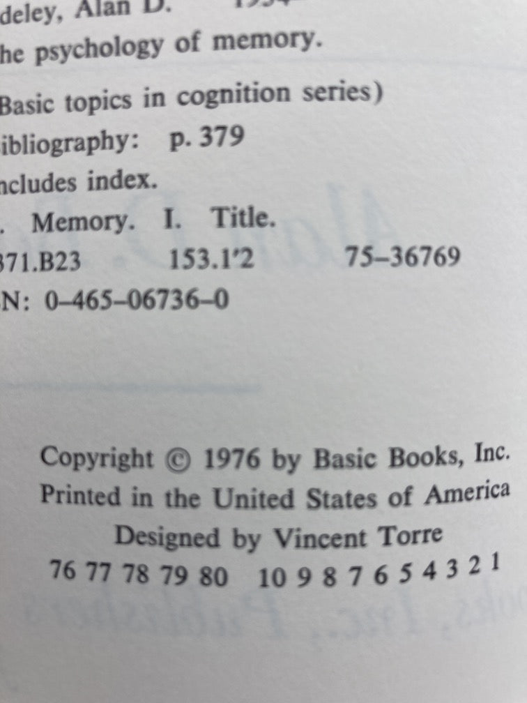 The Psychology of Memory