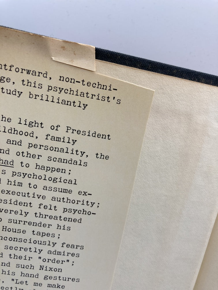 President Nixon's Psychiatric Profile