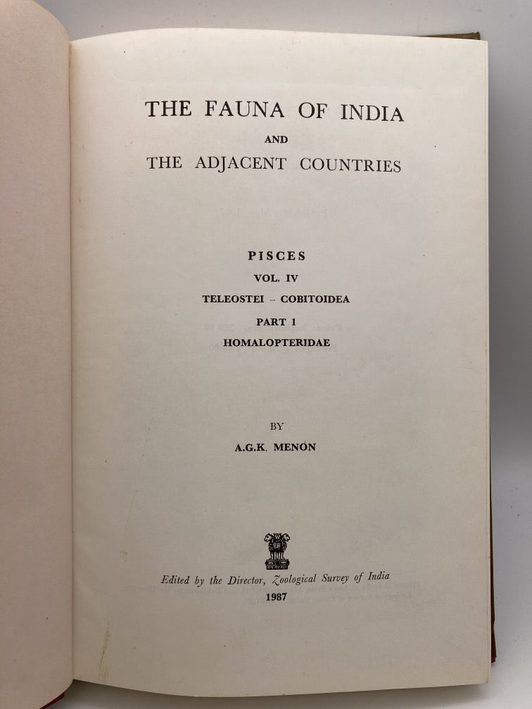 The Fauna of India and the Adjacent Countries: Pisces