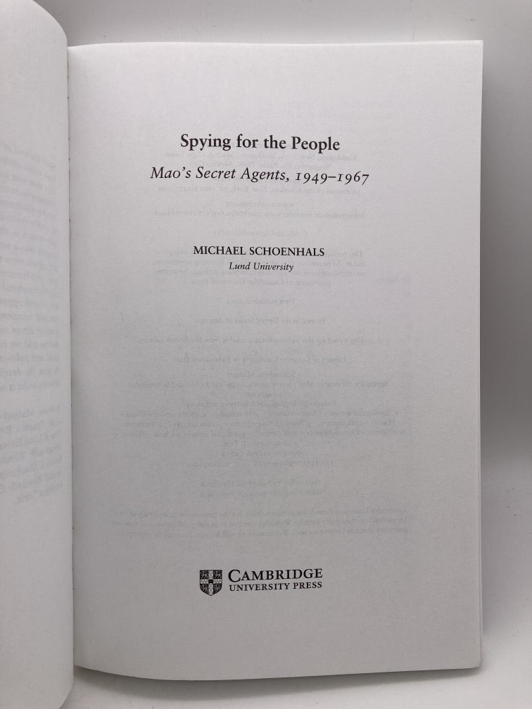 Spying for the People: Mao's Secret Agents, 1949-1967