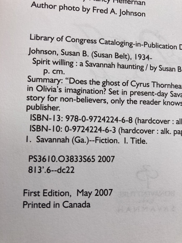 Spirit Willing: A Savannah Haunting