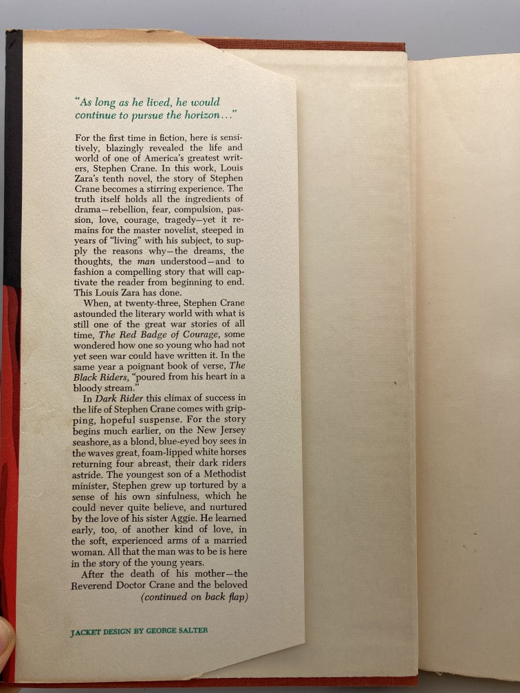 Dark Rider: A Novel Based on the Life of Stephen Crane