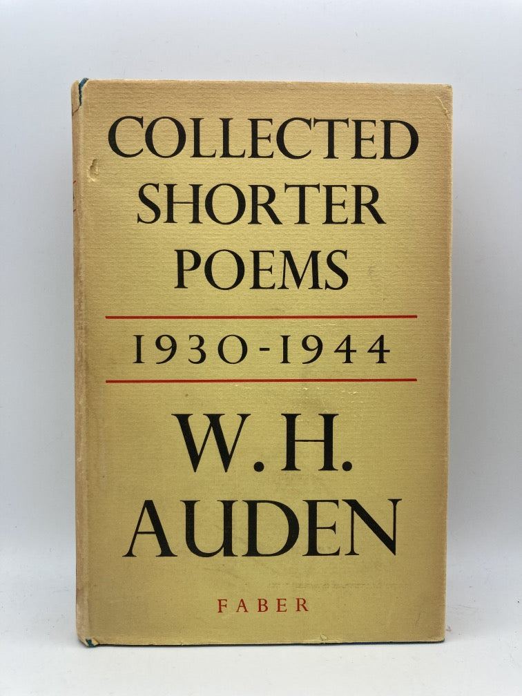 W.H. Auden: Collected Shorter Poems 1930-1944