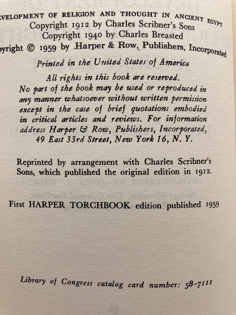 Development of Religion and Thought in Ancient Egypt