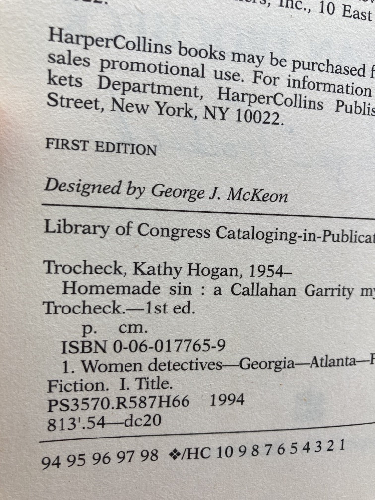 Homemade Sin: A Callahan Garrity Mystery