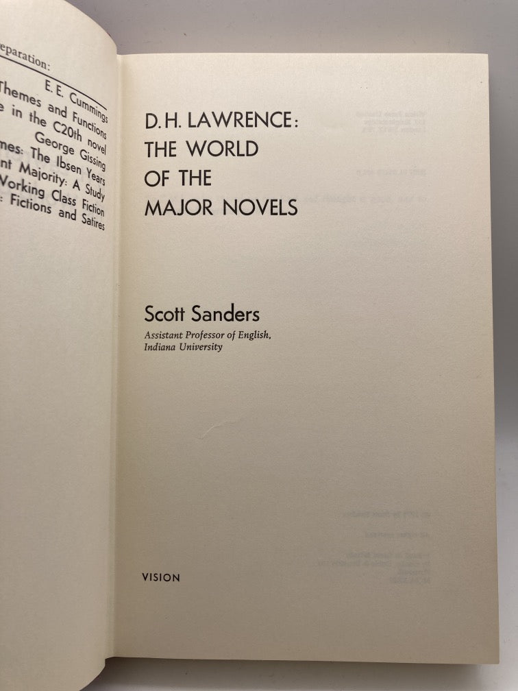 D.H. Lawrence: The World of the Major Novels