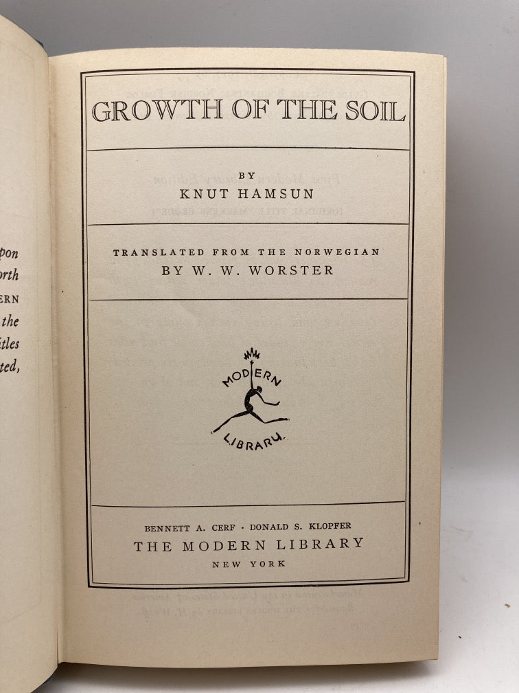Growth of the Soil (Modern Library)