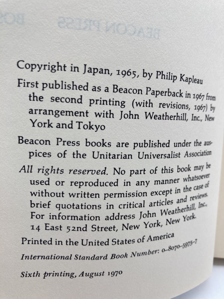 The Three Pillars of Zen: Teaching, Practice, Enlightenment