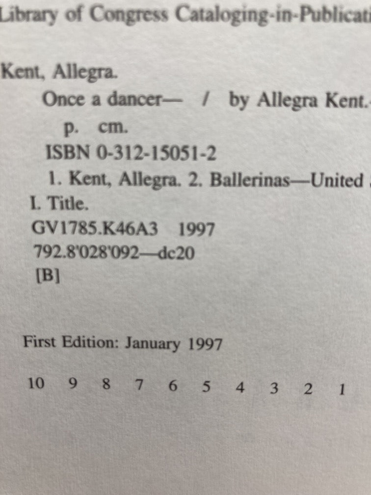 Allegra Kent: Once a Dancer...