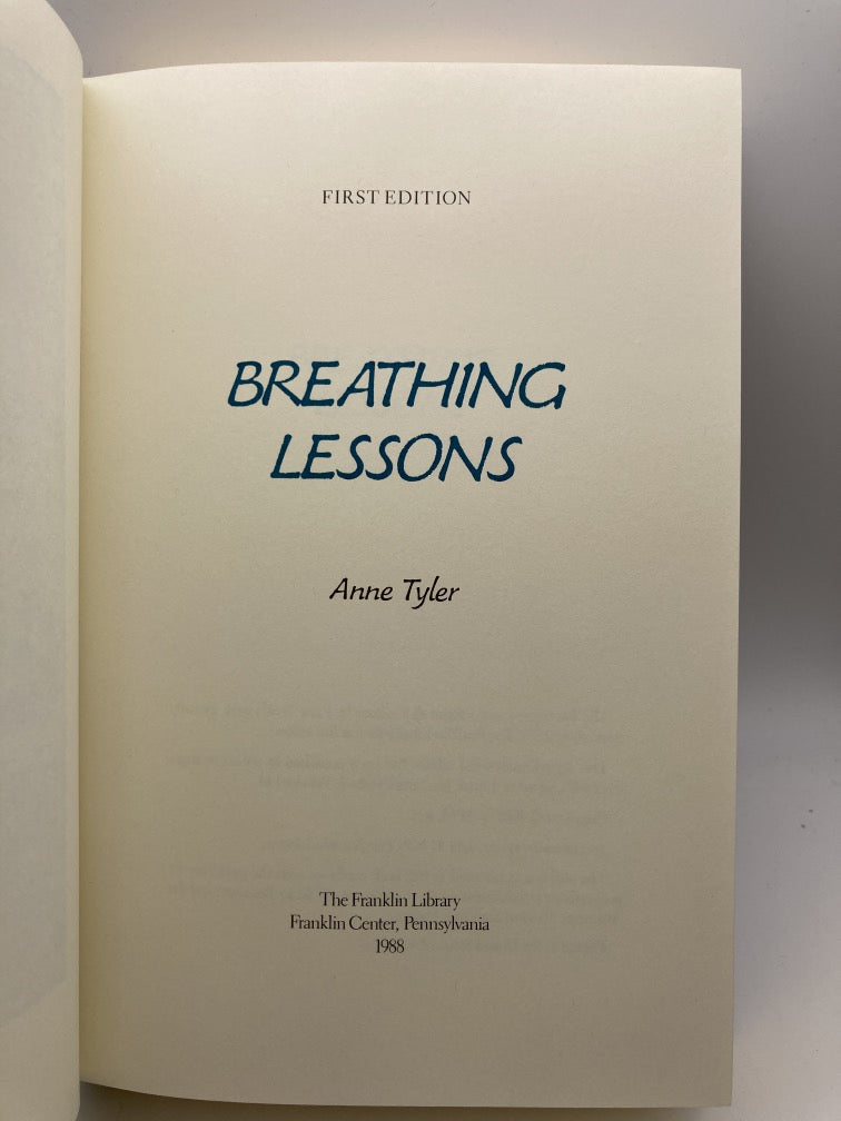 Breathing Lessons (Franklin Library Signed First Edition)
