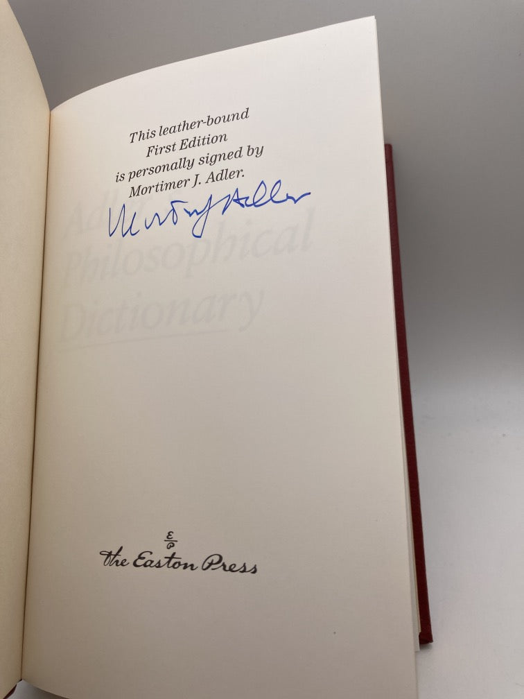 Adler's Philosophical Dictionary (Easton Press Signed First Edition)