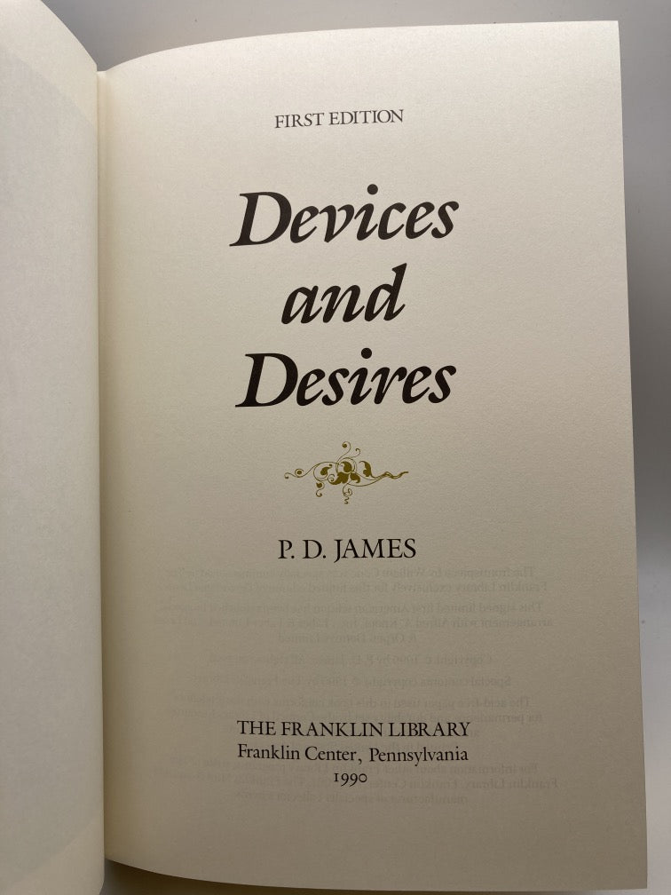 Devices and Desires (Franklin Library Signed First Edition)