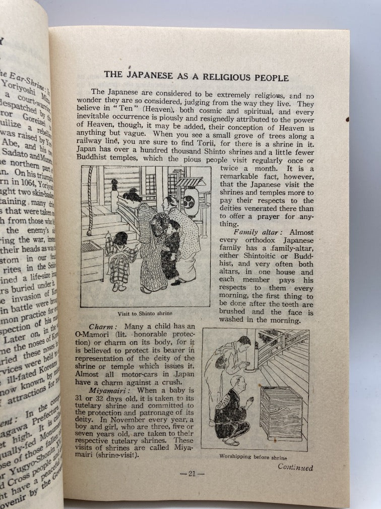 We Japanese Book 3: Descriptions of Manners, Customs, Spirits and Psychology of the Japanese Nation (Signed)