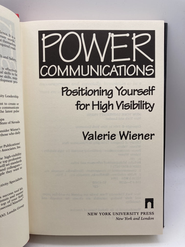Power Communications: Positioning Yourself for High Visibility