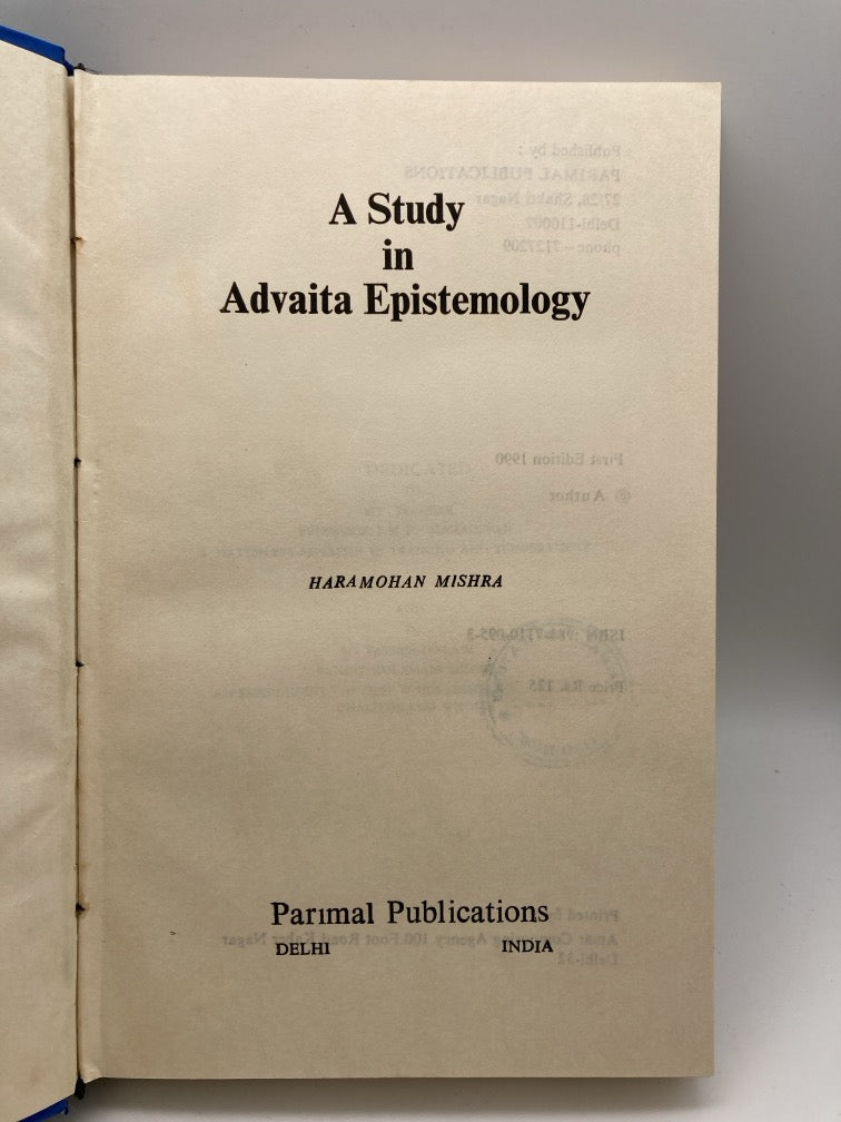 A Study in Advaita Eistemmology