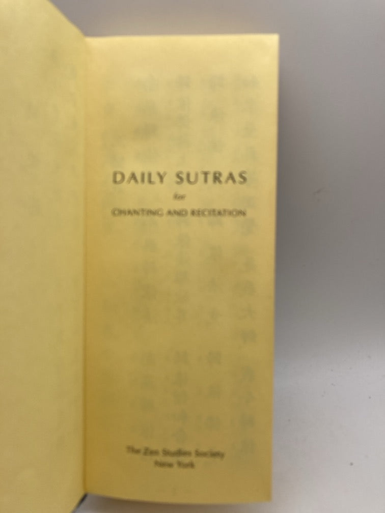 Daily Sutras for Chanting and Meditation