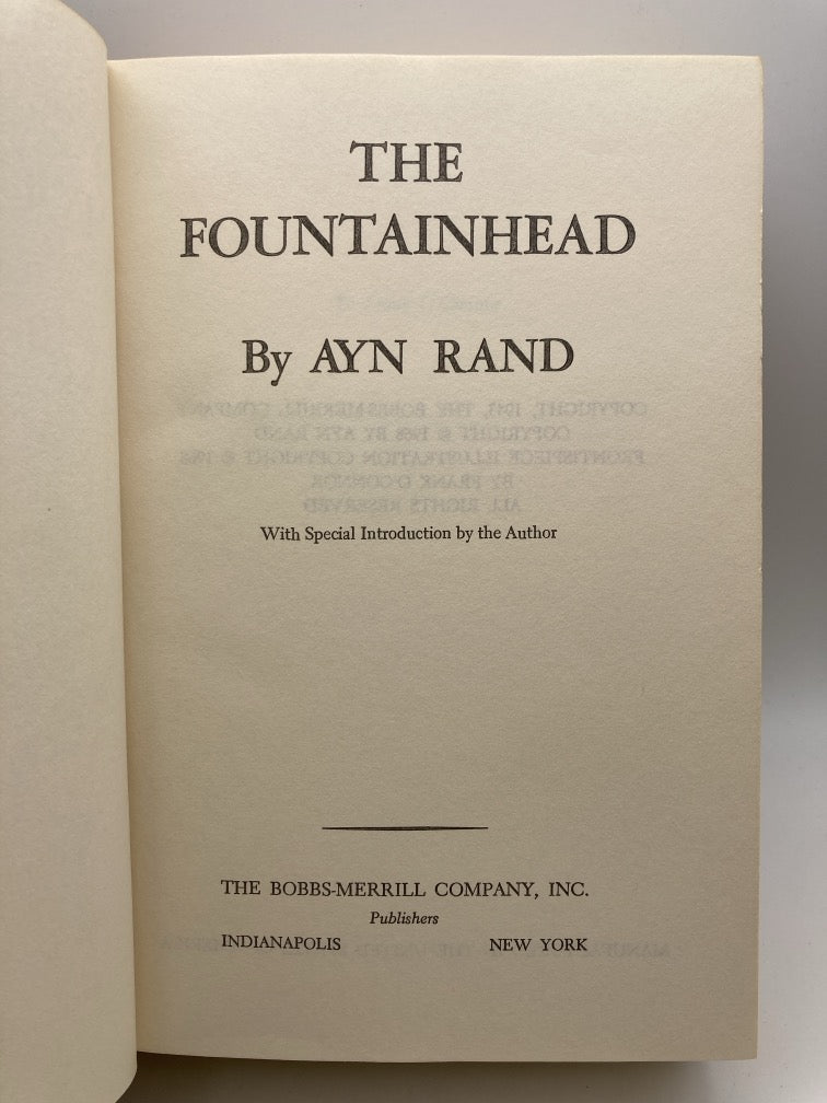 The Fountainhead (Book Club Edition)