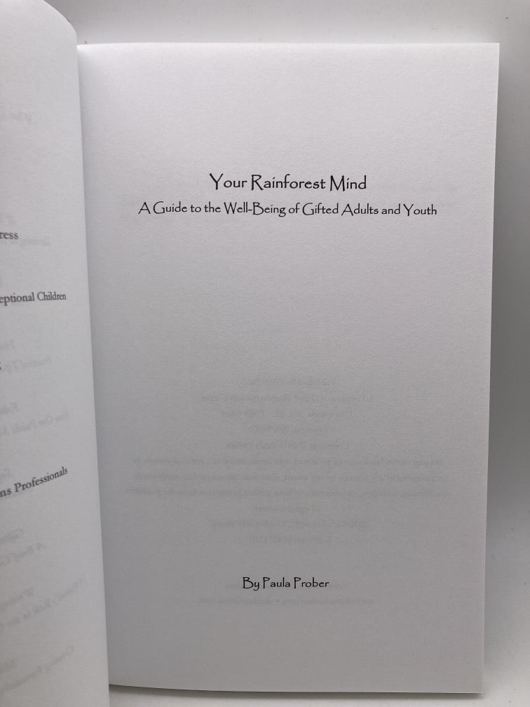 Your Rainforest Mind: A Guide to the Well-Being of Gifted Adults and Youth