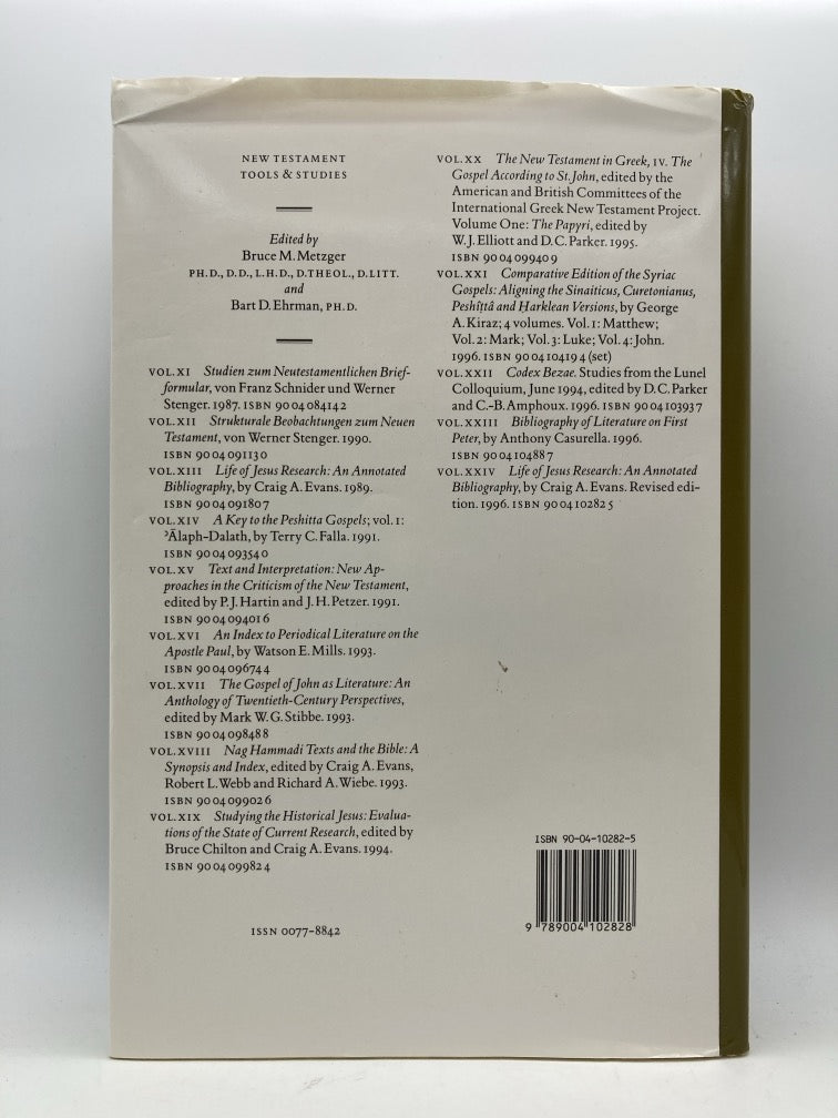 Life of Jesus Research: An Annotated Bibliography