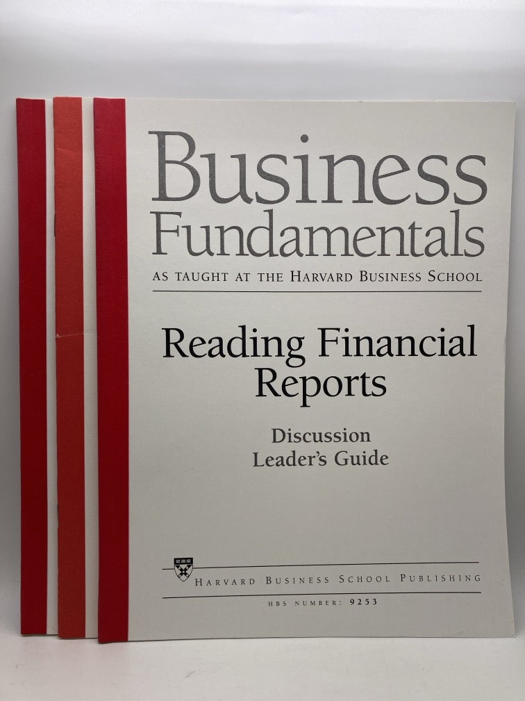 Business Fundamentals as Taught at the Harvard Business School with Discussion Leader's Guides (3 Topics)