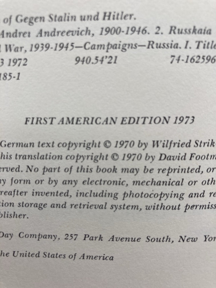 Against Stalin & Hitler 1941-1945: Memoirs of the Russian Liberation Movement