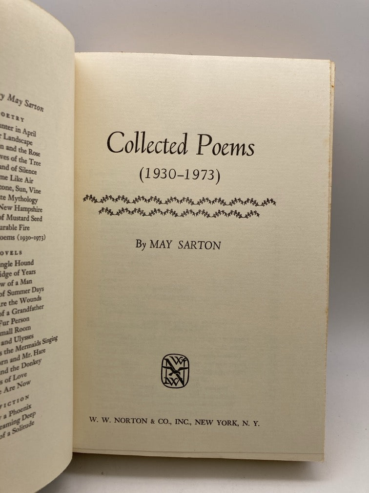 May Sarton: Collected Poems 1931-1973