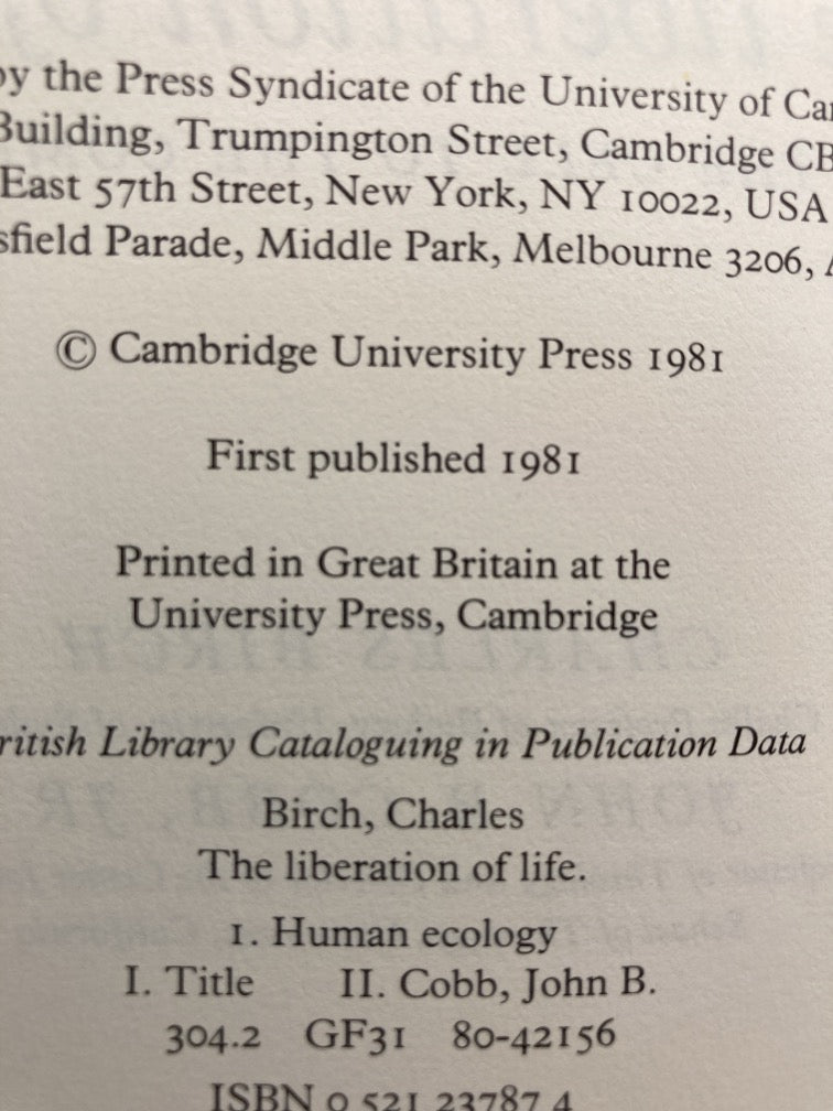 The Liberation of Life: From the Cell to the Community