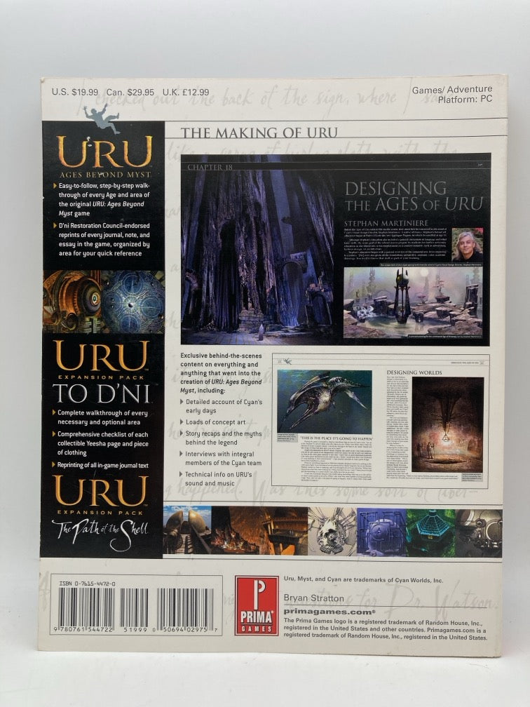 Myst Uru Complete Chronicles: Prima Official Game Guide