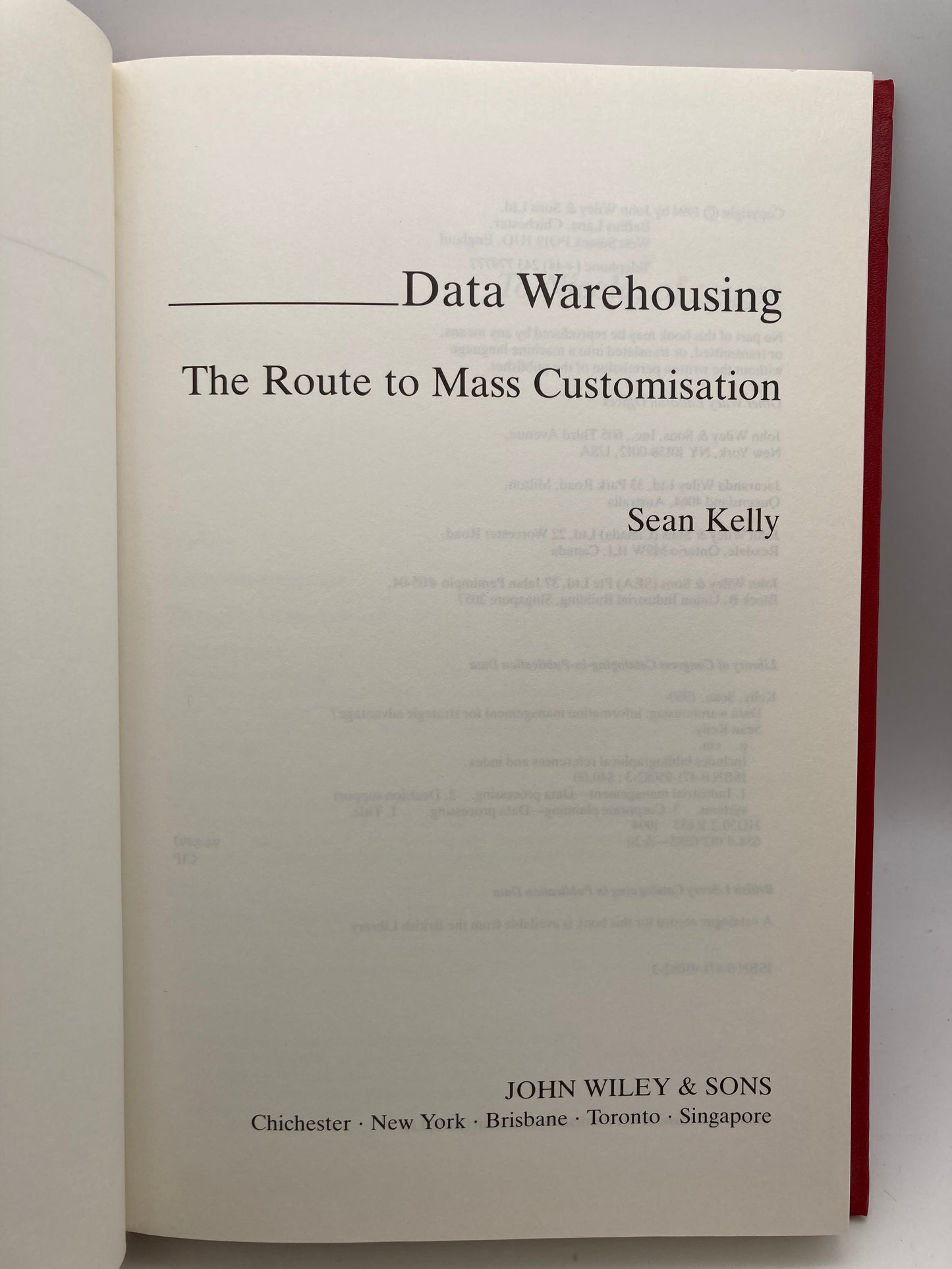 Data Warehousing: The Route to Mass Customisation