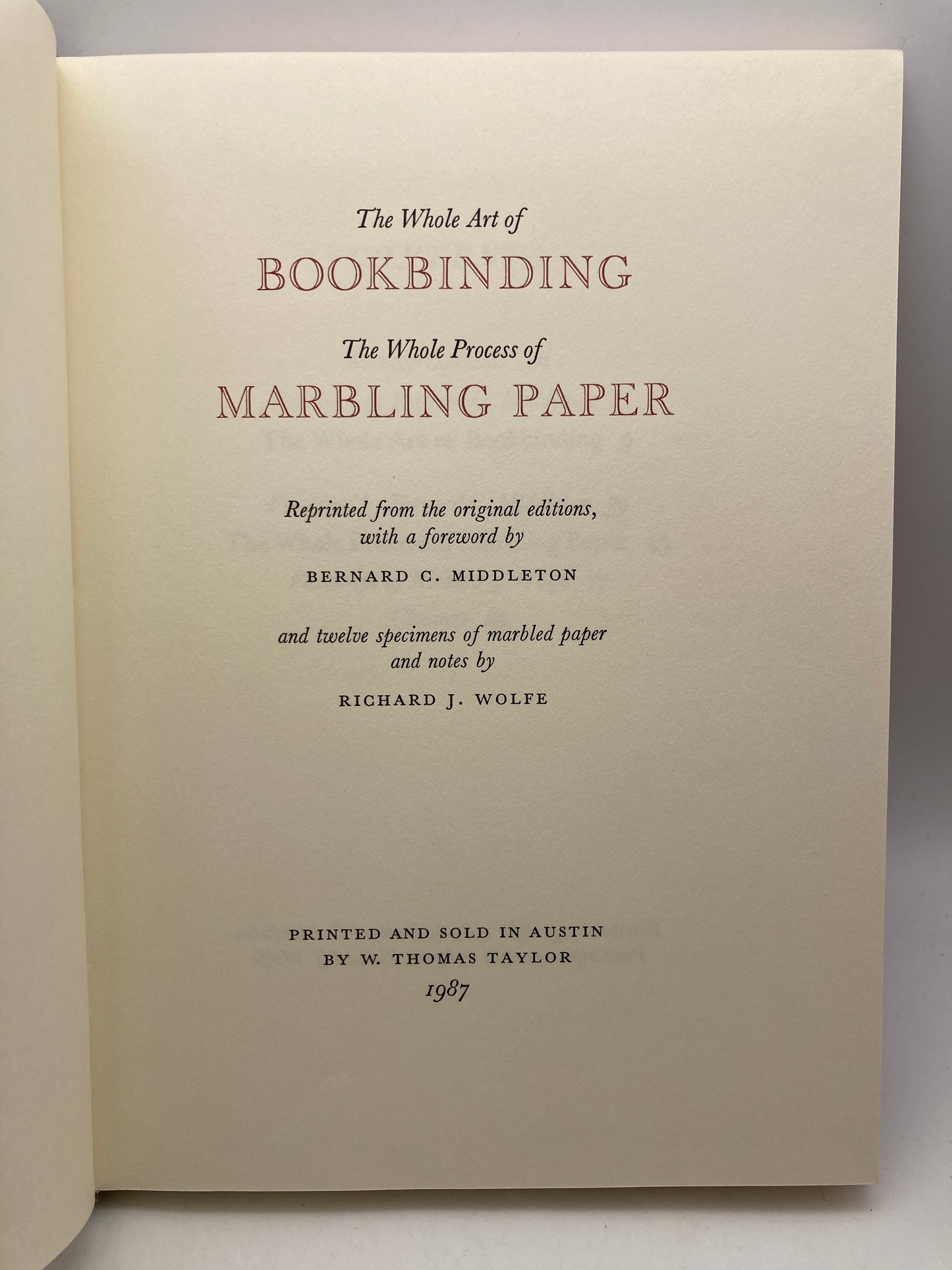 The Whole Art of Bookbinding / The Whole Process of Marbling Paper