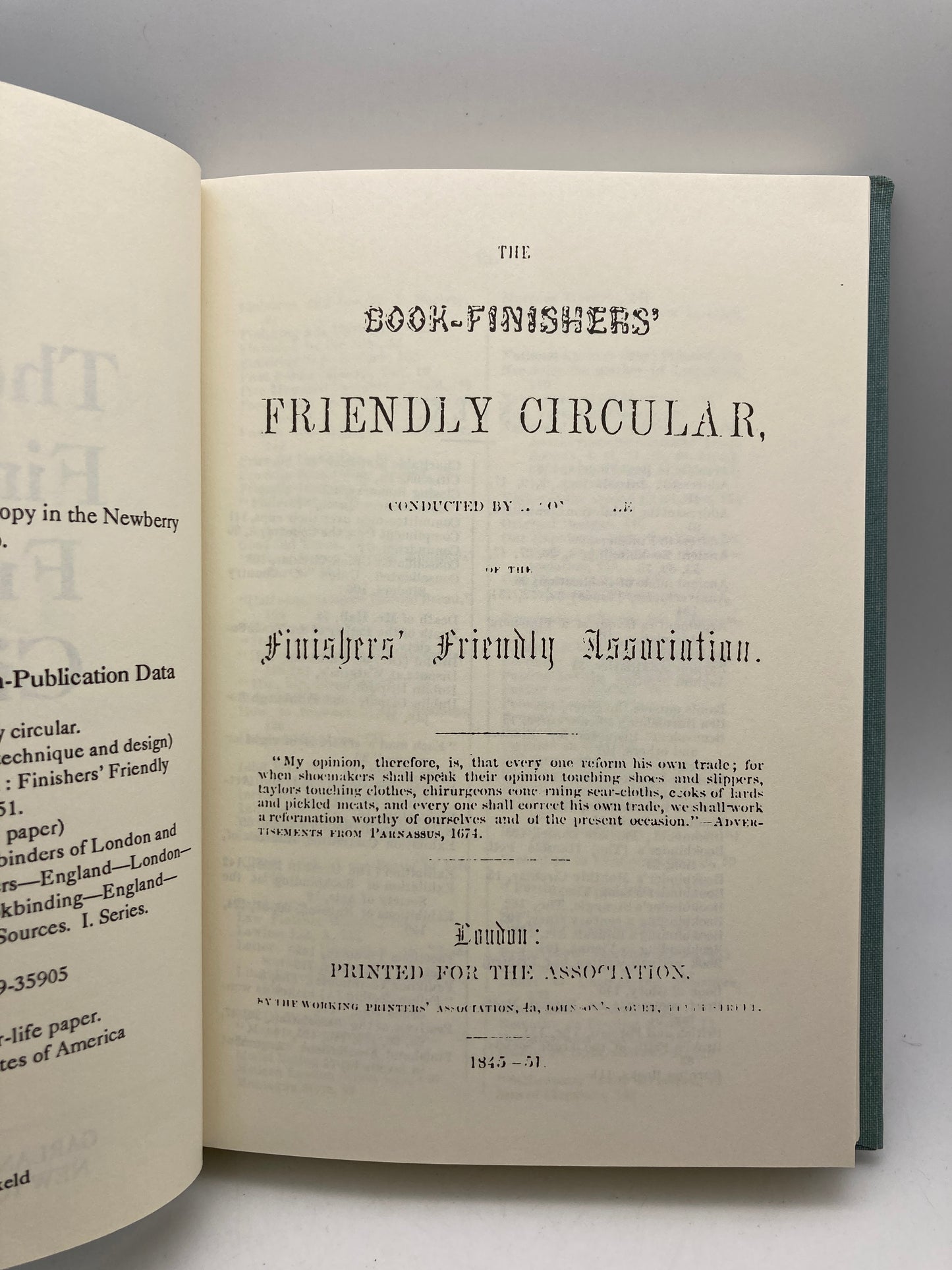 The Book-Finisher's Friendly Circular