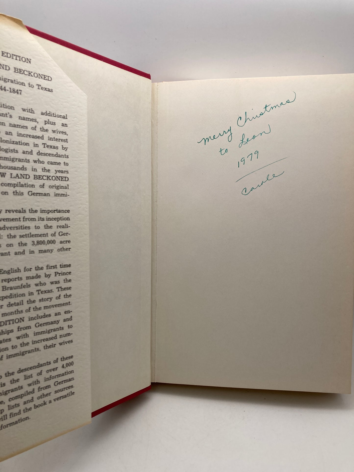 A New Land Beckoned: German Immigration to Texas 1844-1847