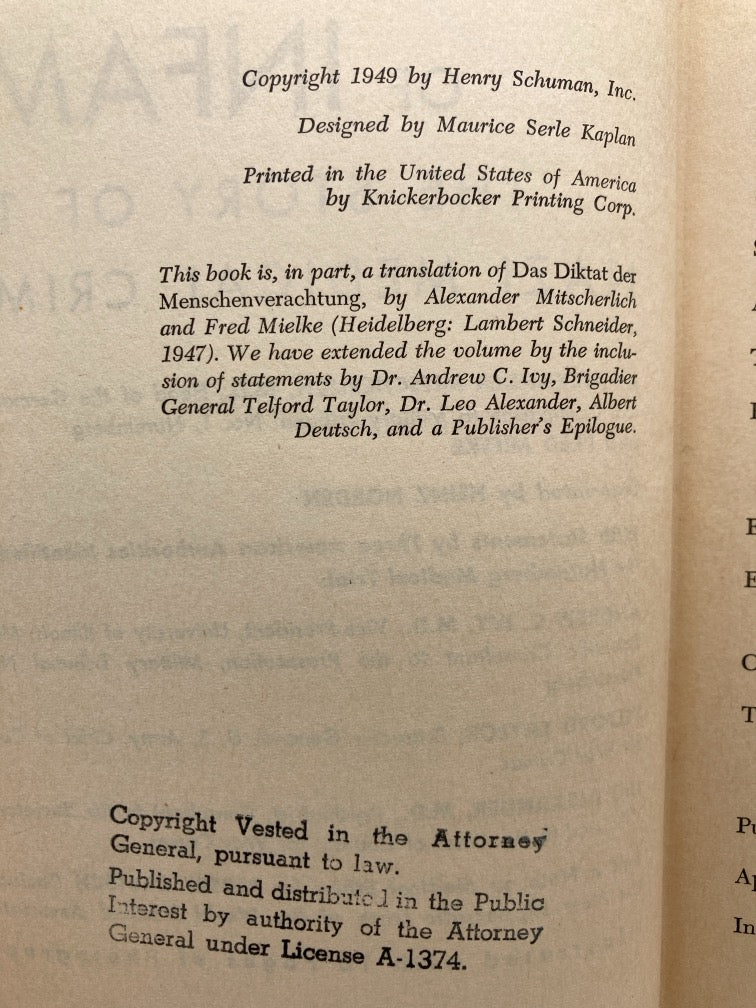 Doctors of Infamy: The Story of the Nazi Medical Crimes