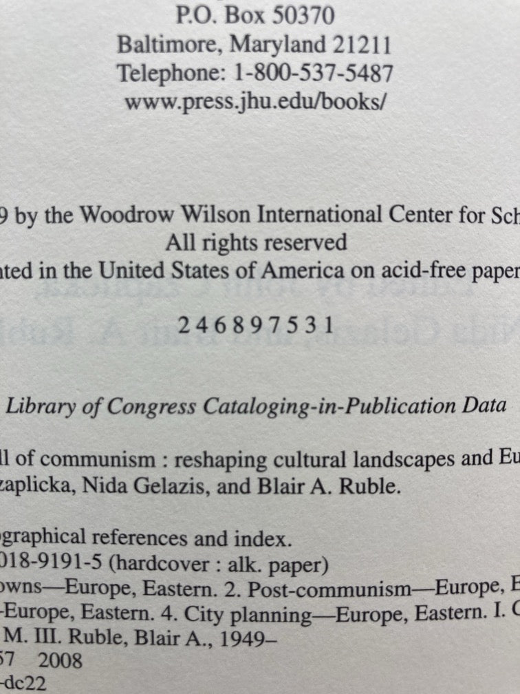 Cities After the Fall of Communism: Reshaping Cultural Landscapes and European Identity