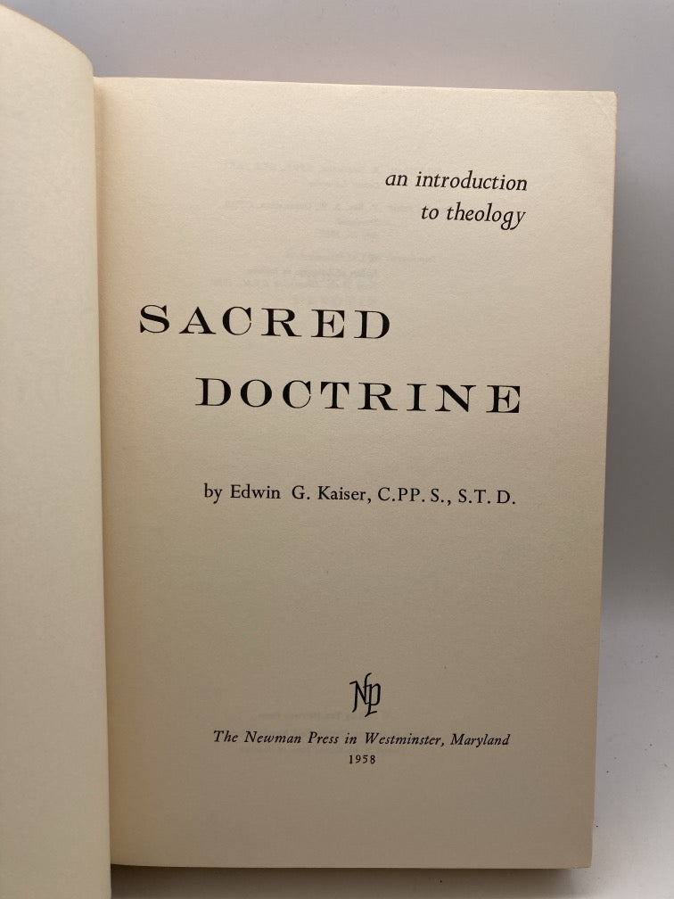 Sacred Doctrine: An Introduction to Theology