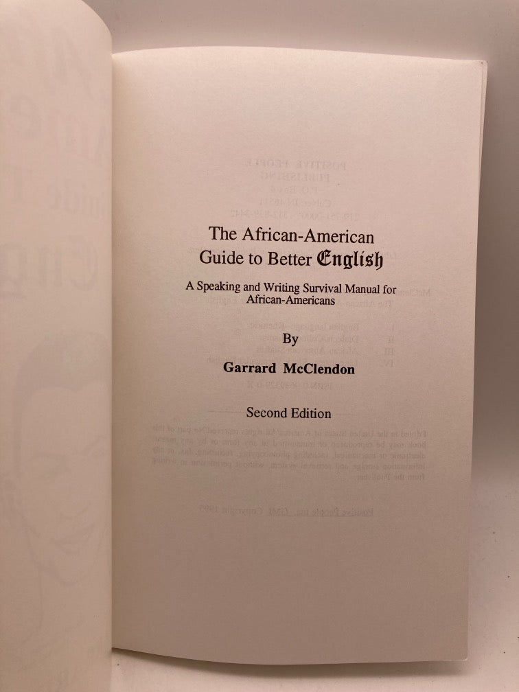 The African American Guide to Better English