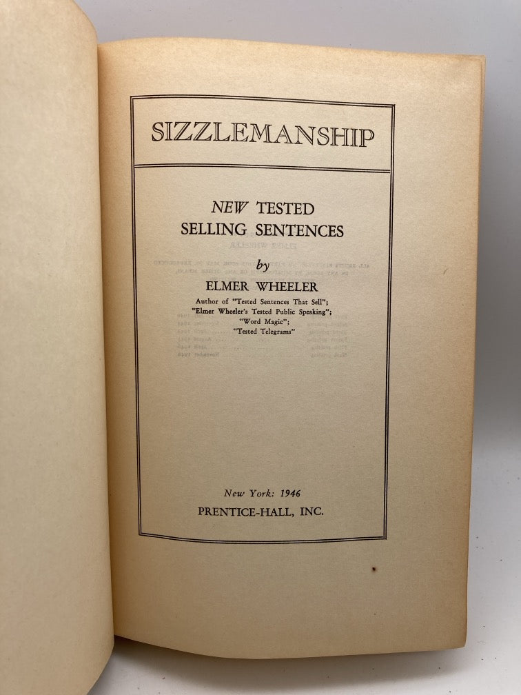 Sizzlemanship: New Tested Selling Sentences