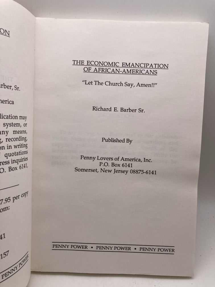 The Economic Emancipation of African-Americans: "Let the Church Say, Amen"