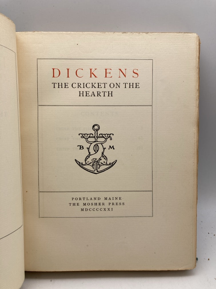 The Cricket on the Hearth (The Mosher Press 1921)