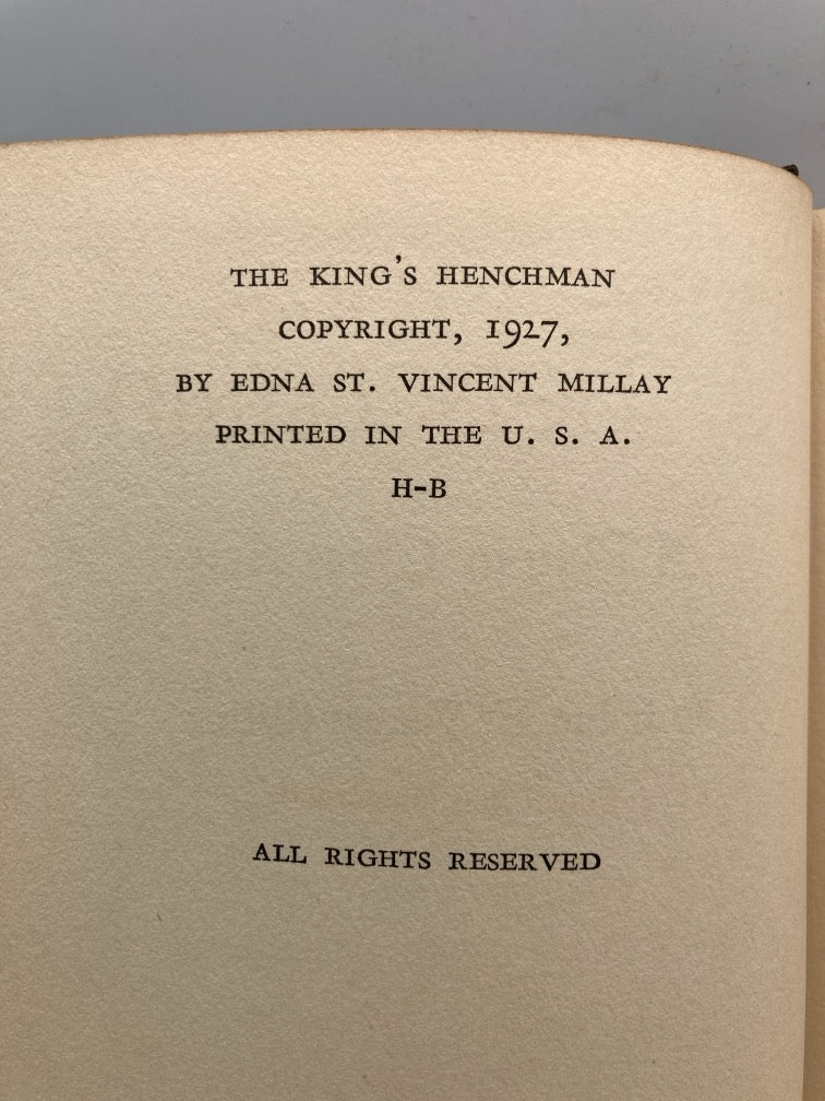 The King's Henchman: A Play in Three Acts