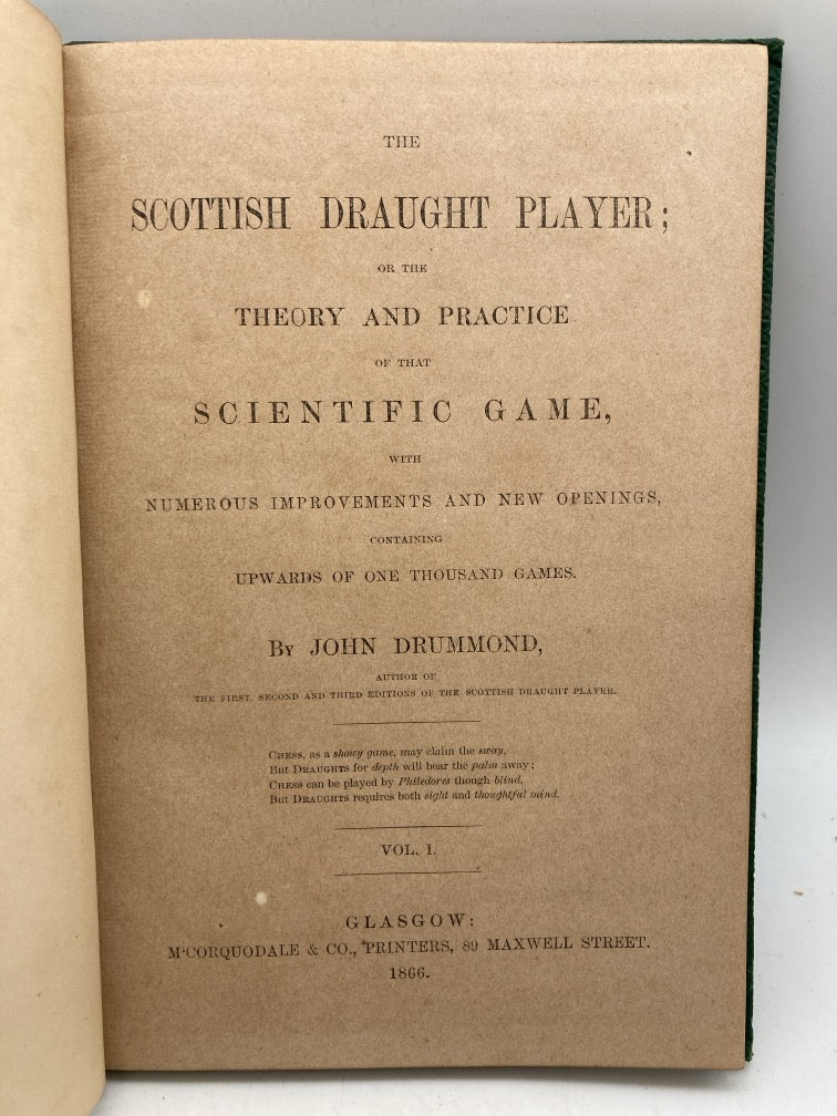 The Scottish Draught Player: or the Theory and Practice of that Scientific Game (2-Volume Set)