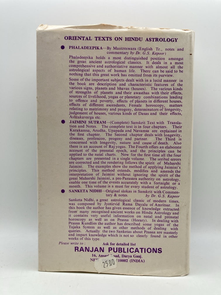 Brihat Parasara Hora Sastra: The Gospel Book of Hindu Astrology (Vol. 1)