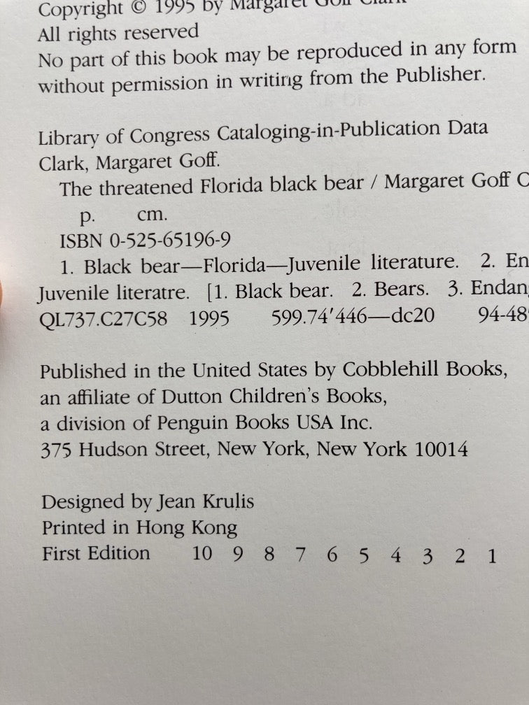 The Threatened Florida Black Bear