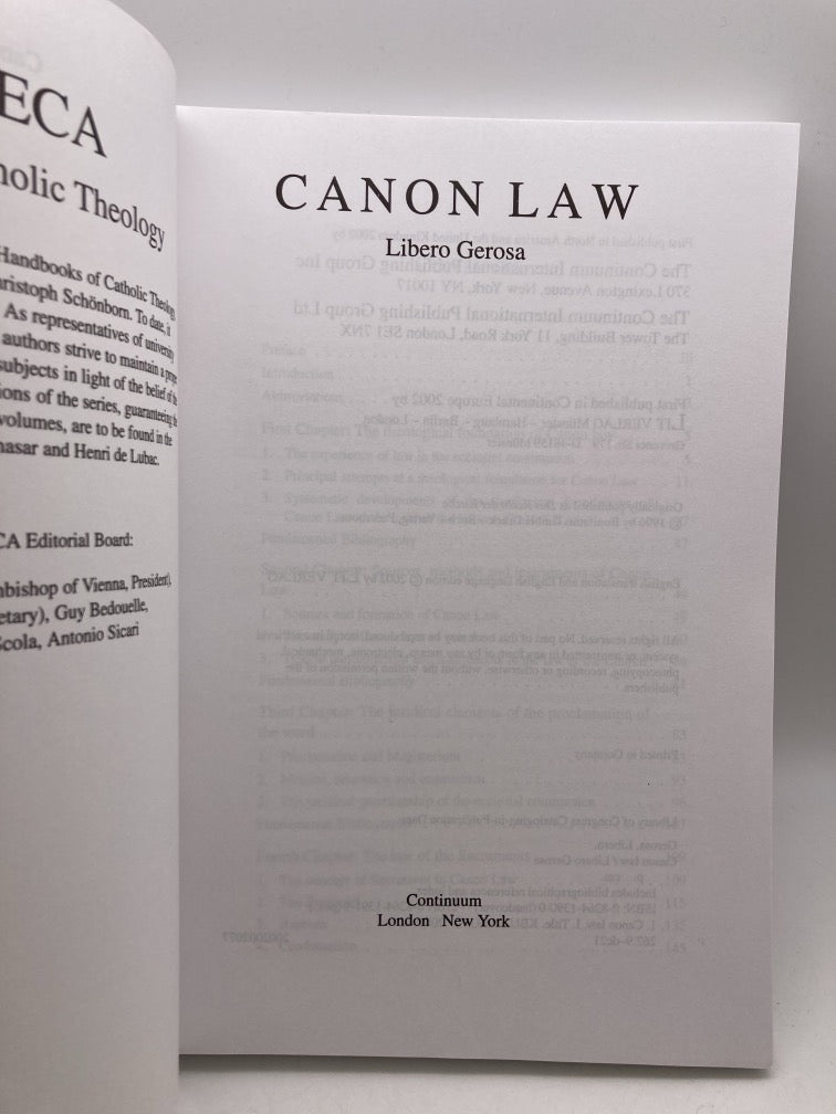 Canon Law: Libero Gerosa