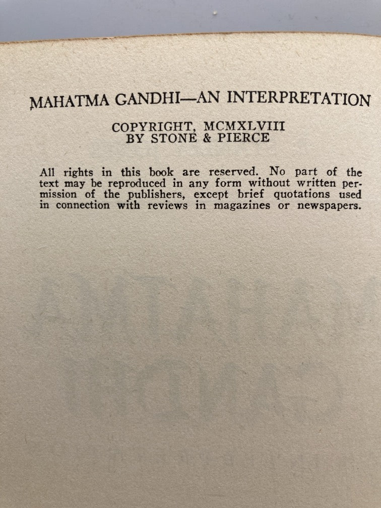 Mahatma Gandhi: An Interpretation