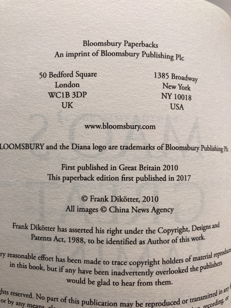 Frank Dikotter China History Trilogy (Paperback)