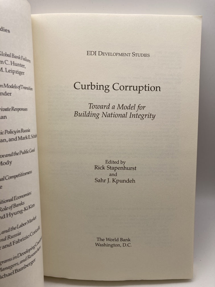Curbing Corruption: Toward a Model for Building National Integrity