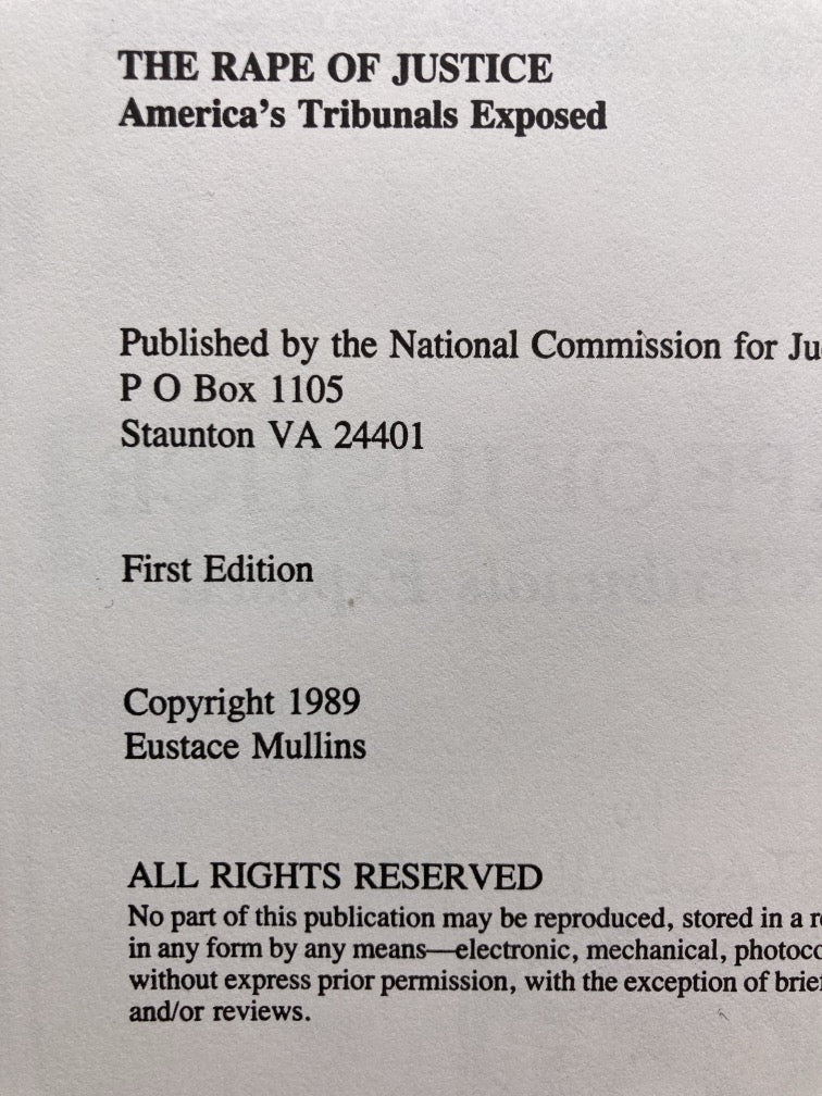 The Rape of Justice: America's Tribunals Exposed (Signed)
