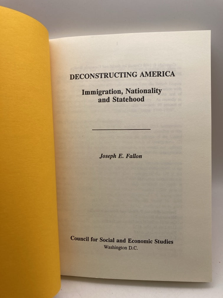 Deconstructing America: Immigration, Nationality and Statehood